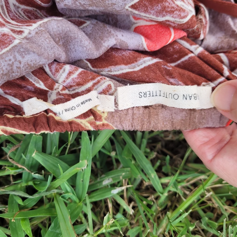 Urban Outfitters Athena Maxi Gauze Dress  P/S floral tropical vacation luau - Picture 3 of 9